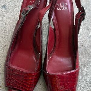 Alex Marie Burgundy Heels